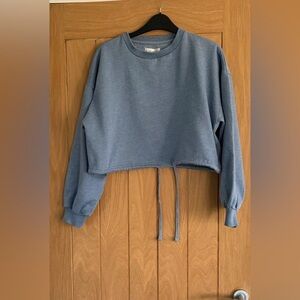 Blue Cropped Sweatshirt